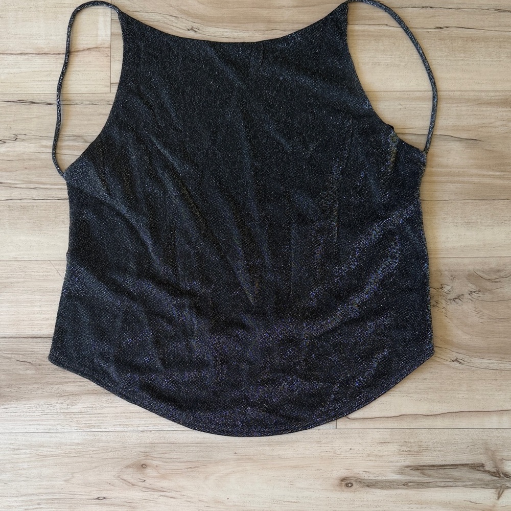 Backless Sparkle-y Festival Top Y2K